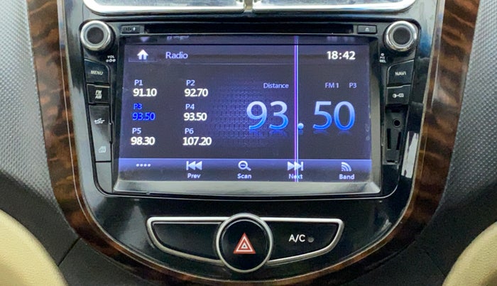 2016 Hyundai Verna FLUIDIC 4S 1.4 VTVT, Petrol, Manual, 65,099 km, Infotainment System