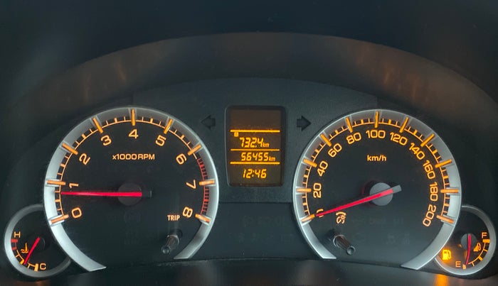2014 Maruti Swift Dzire VXI, Petrol, Manual, 56,455 km, Odometer Image