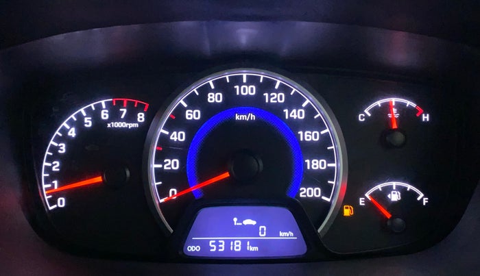 2017 Hyundai Grand i10 SPORTZ (O) 1.2 KAPPA VTVT, Petrol, Manual, 53,261 km, Odometer Image