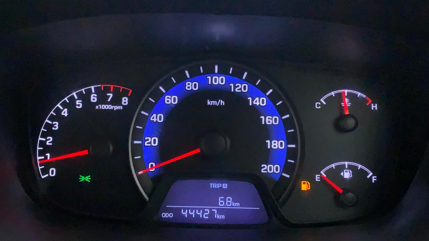 2014 Hyundai Xcent S 1.2, Petrol, Manual, 44,507 km, Odometer Image