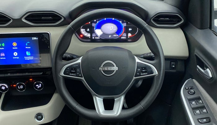 2022 Nissan MAGNITE XV TURBO CVT, Petrol, Automatic, 3,743 km, Steering Wheel Close Up