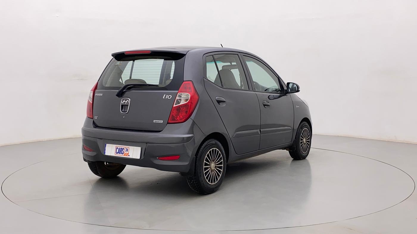 2011 Hyundai i10 SPORTZ 1.2, Petrol, Manual, 74,850 km, Right Back Diagonal