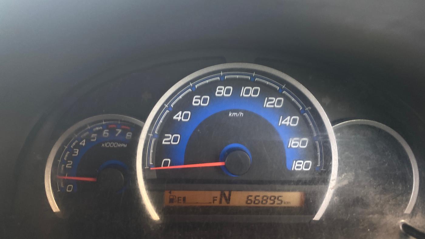 2017 Maruti Wagon R 1.0 VXI AMT, Petrol, Automatic, 66,893 km, Odometer Image