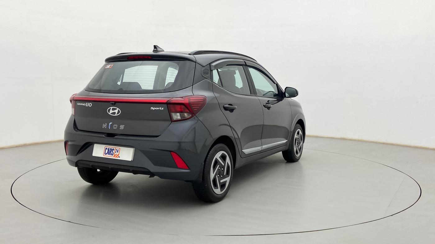 2023 Hyundai GRAND I10 NIOS SPORTZ 1.2 KAPPA VTVT, Petrol, Manual, 7,303 km, Right Back Diagonal