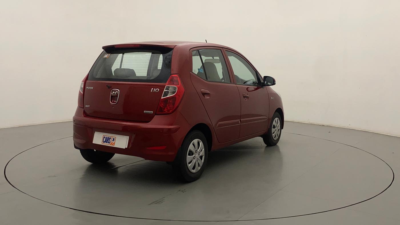 2012 Hyundai i10 SPORTZ 1.2 AT, Petrol, Automatic, 27,070 km, Right Back Diagonal