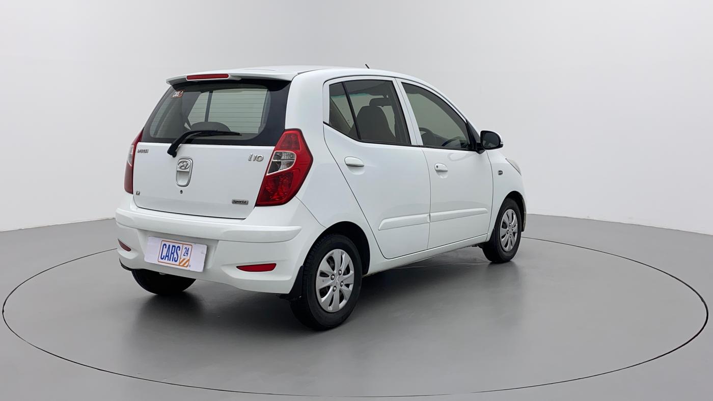 2012 Hyundai i10 SPORTZ 1.2, Petrol, Manual, 37,705 km, Right Back Diagonal