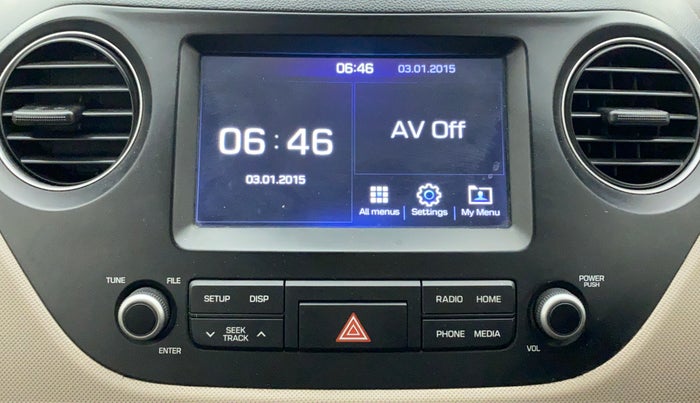 2017 Hyundai Grand i10 SPORTZ (O) 1.2 KAPPA VTVT, Petrol, Manual, 70,972 km, Infotainment System