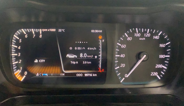 2020 Tata ALTROZ XZ PETROL, Petrol, Manual, 99,716 km, Odometer Image