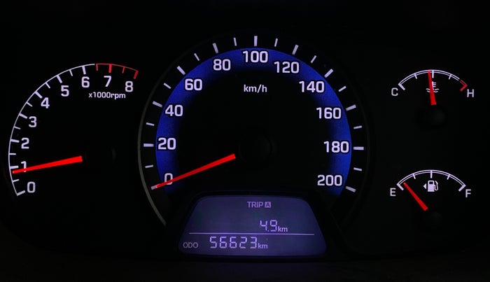 2015 Hyundai Xcent SX 1.2 (O), Petrol, Manual, 56,620 km, Odometer Image