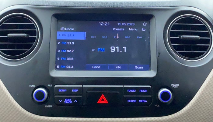 2018 Hyundai Grand i10 SPORTZ (O) 1.2 KAPPA VTVT, Petrol, Manual, 1,00,624 km, Infotainment System