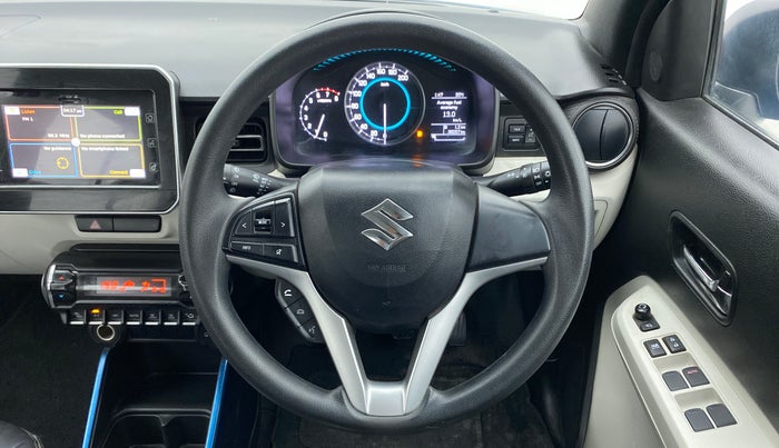 2017 Maruti IGNIS ALPHA 1.2 K12 DUAL TONE, Petrol, Manual, 38,271 km, Steering Wheel Close Up