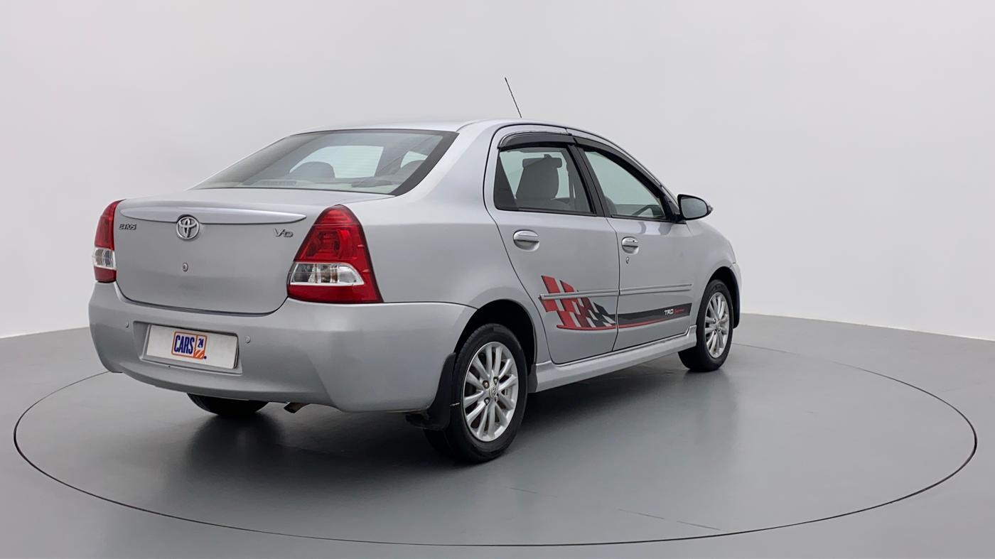 2014 Toyota Etios VX D, Diesel, Manual, 65,922 km, Right Back Diagonal