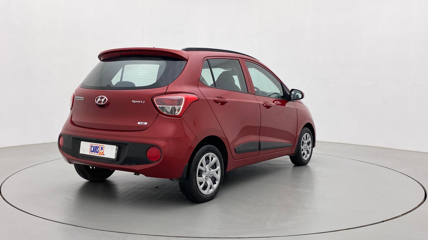 2019 Hyundai Grand i10 SPORTZ 1.2 KAPPA VTVT, Petrol, Manual, 14,163 km, Right Back Diagonal