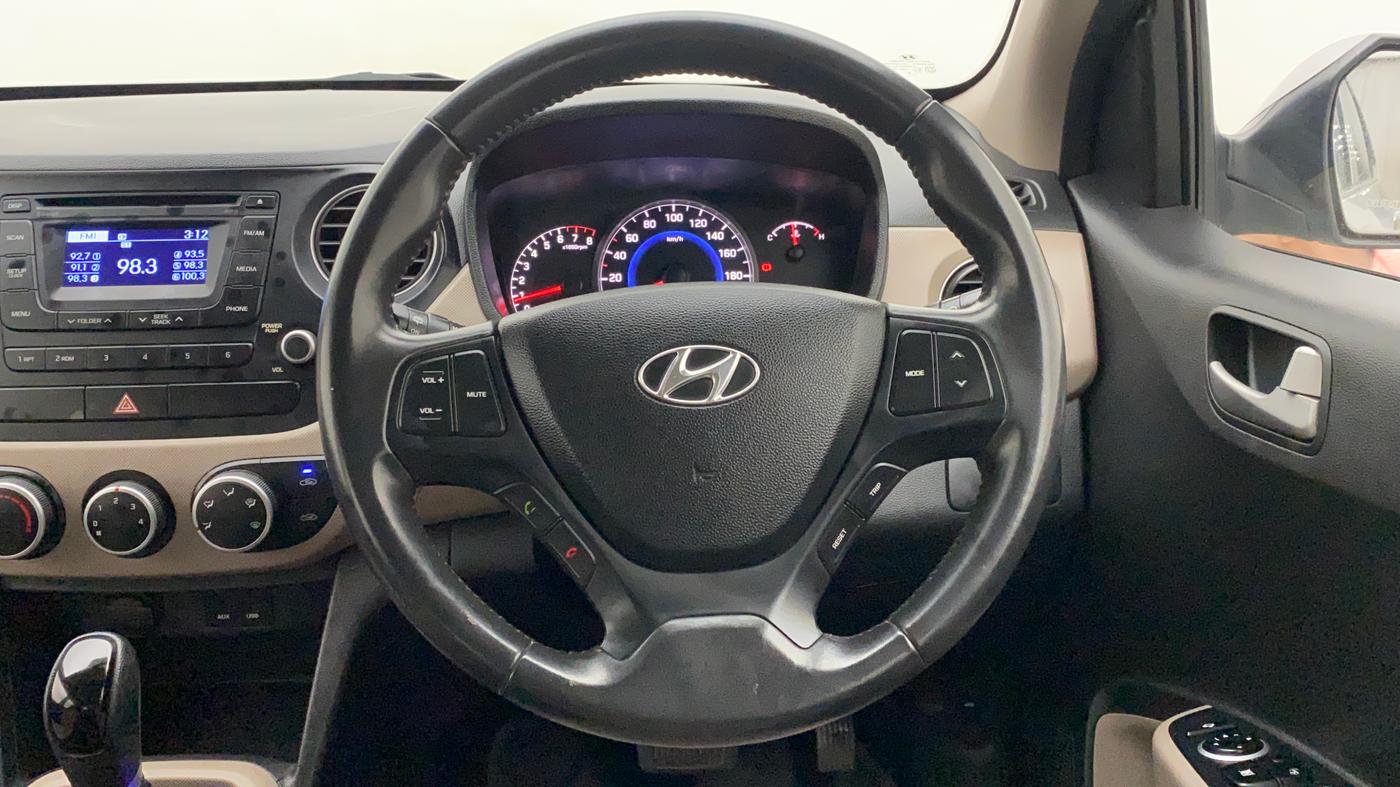 2015 Hyundai Grand i10 ASTA AT 1.2 KAPPA VTVT, Petrol, Automatic, 46,115 km, Steering Wheel Close Up