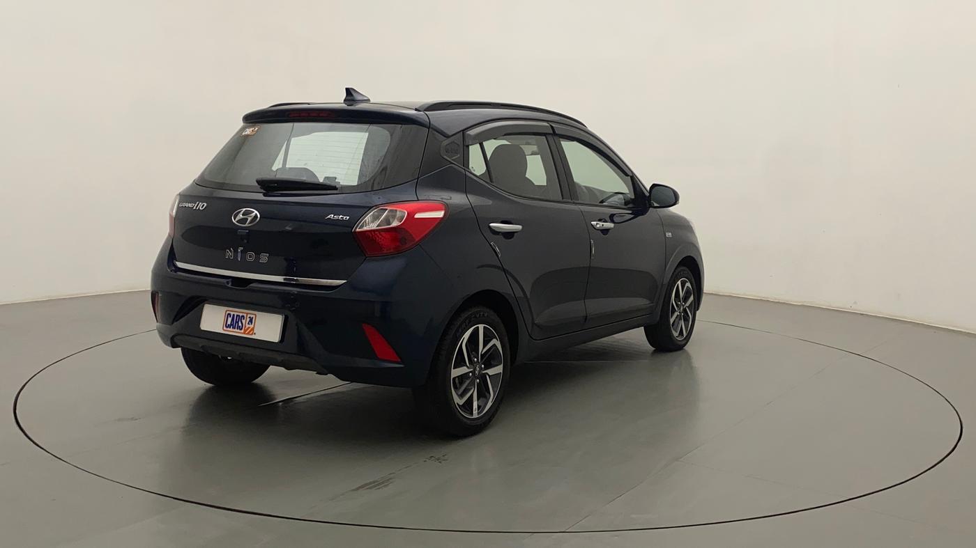 2022 Hyundai GRAND I10 NIOS ASTA AMT 1.2 KAPPA VTVT, Petrol, Automatic, 16,539 km, Right Back Diagonal