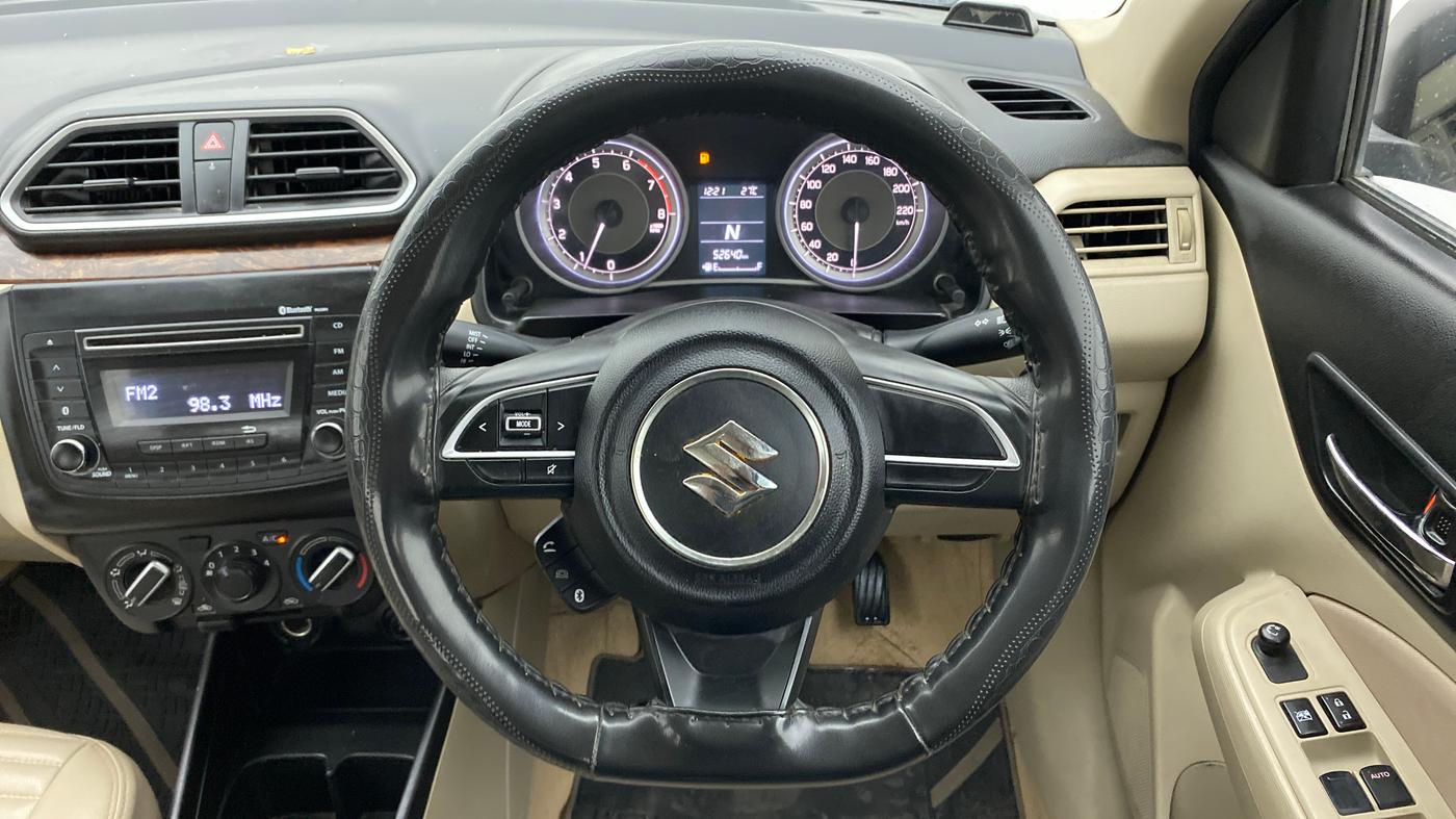 2019 Maruti Dzire VXI AMT, Petrol, Automatic, 52,640 km, Steering Wheel Close Up