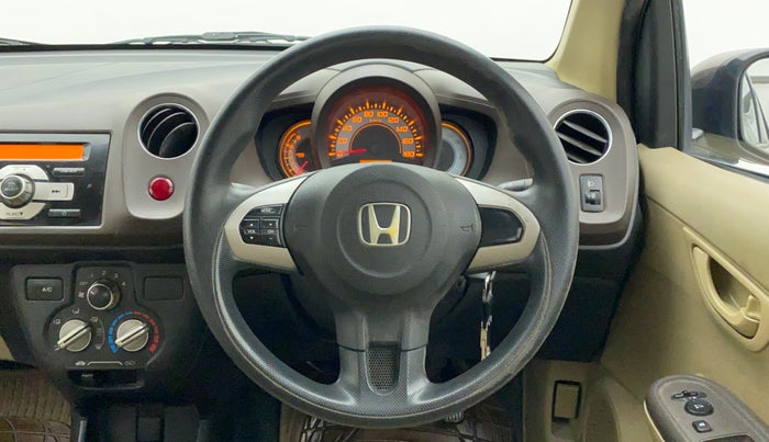 2013 Honda Brio S MT, Petrol, Manual, 1,20,695 km, Steering Wheel Close Up