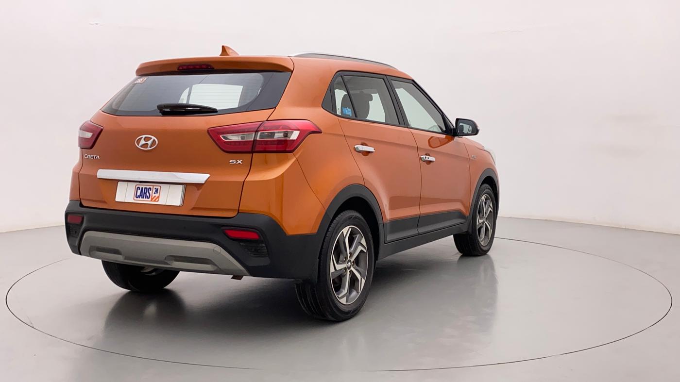 2019 Hyundai Creta SX AT 1.6 PETROL, Petrol, Automatic, 39,238 km, Right Back Diagonal