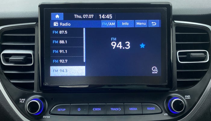 2020 Hyundai Verna SX PETROL MT, Petrol, Manual, 22,859 km, Infotainment System