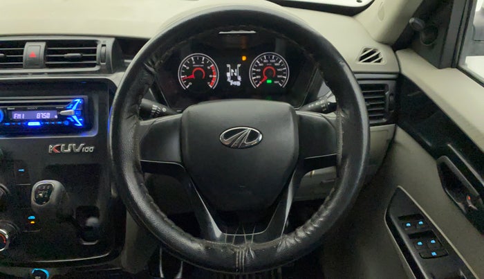 2016 Mahindra Kuv100 K4 PLUS 5 STR, Petrol, Manual, 34,936 km, Steering Wheel Close Up
