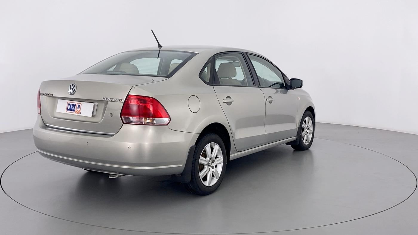 2012 Volkswagen Vento HIGHLINE DIESEL, Diesel, Manual, 54,121 km, Right Back Diagonal