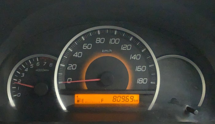 2010 Maruti Wagon R 1.0 VXI, Petrol, Manual, 80,969 km, Odometer Image