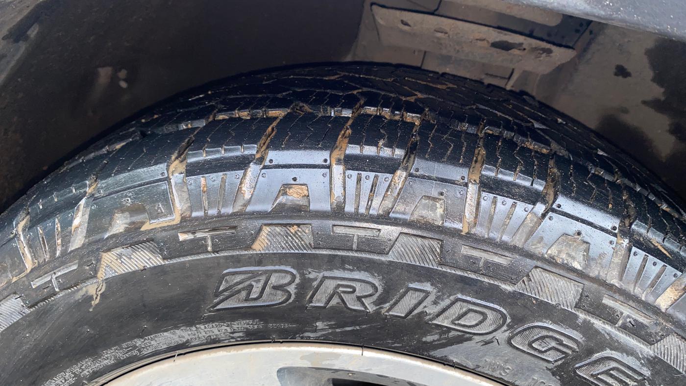 2021 Tata Safari XZA PLUS, Diesel, Automatic, 1,12,777 km, Left Front Tyre Tread