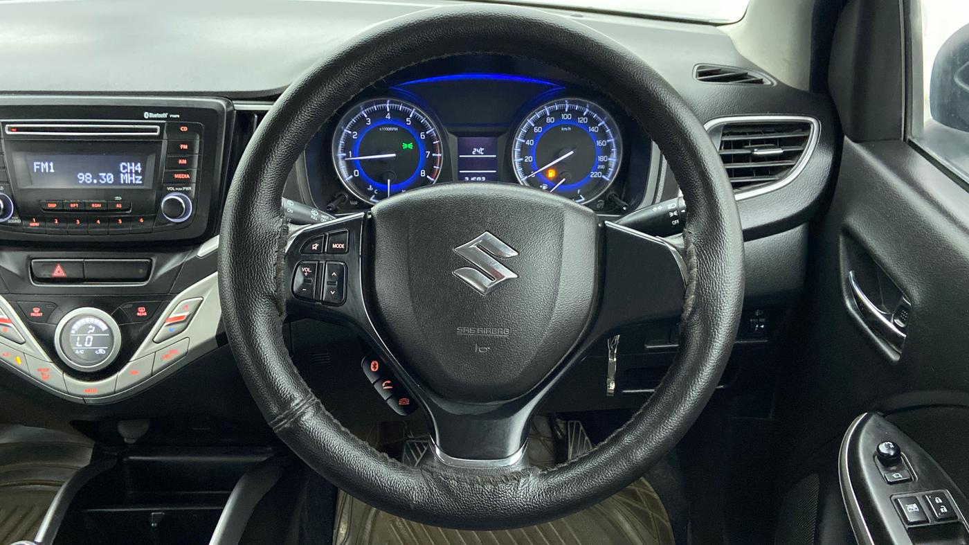2017 Maruti Baleno DELTA 1.2 K12, Petrol, Manual, 27,767 km, Steering Wheel Close Up
