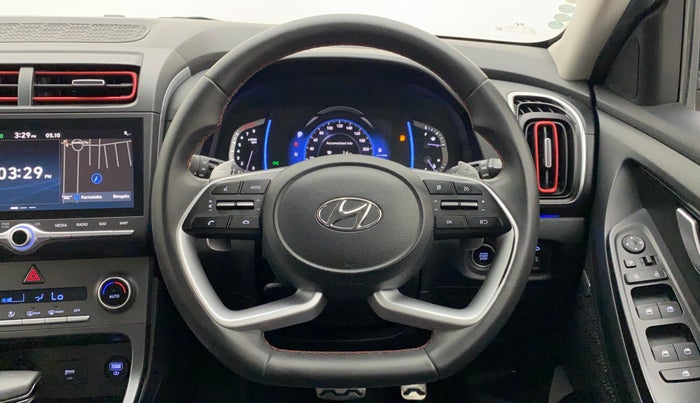 2020 Hyundai Creta SX (O) 1.4 TURBO DCT DUAL TONE, Petrol, Automatic, 30,499 km, Steering Wheel Close Up
