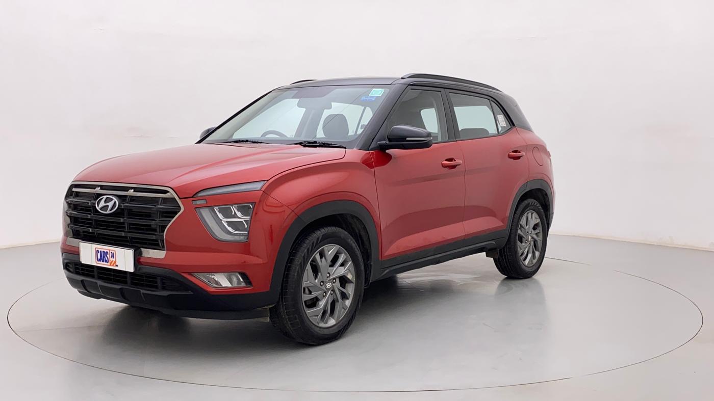 2020 Hyundai Creta SX (O) 1.4 TURBO DCT DUAL TONE, Petrol, Automatic, 30,499 km, Left Front Diagonal