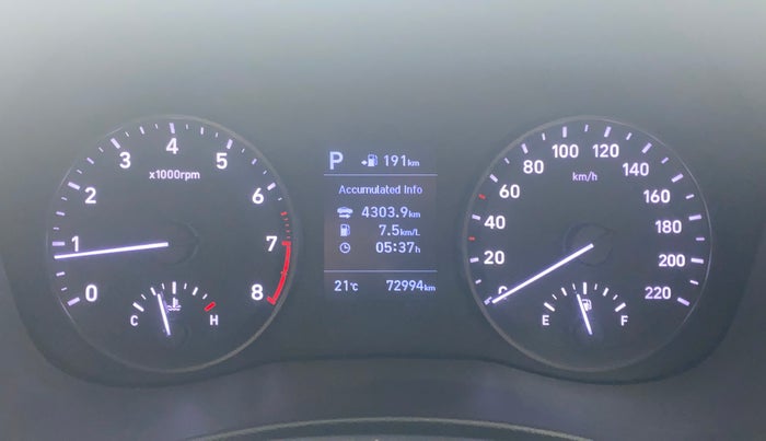 2019 Hyundai Verna 1.6 VTVT SX (O) AT, Petrol, Automatic, 72,960 km, Odometer Image