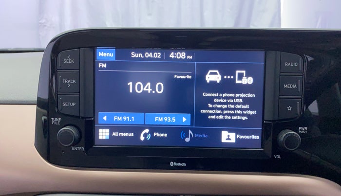 2020 Hyundai AURA SX 1.2, Petrol, Manual, 47,353 km, Infotainment System