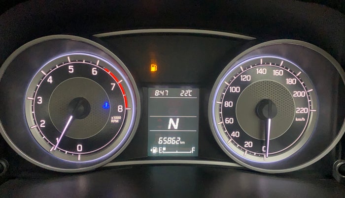 2018 Maruti Dzire ZXI PLUS AMT, Petrol, Automatic, 65,820 km, Odometer Image
