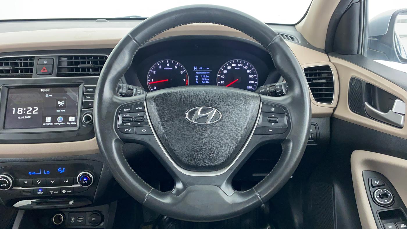 2019 Hyundai Elite i20 1.2  ASTA (O) CVT, Petrol, Automatic, 14,735 km, Steering Wheel Close Up