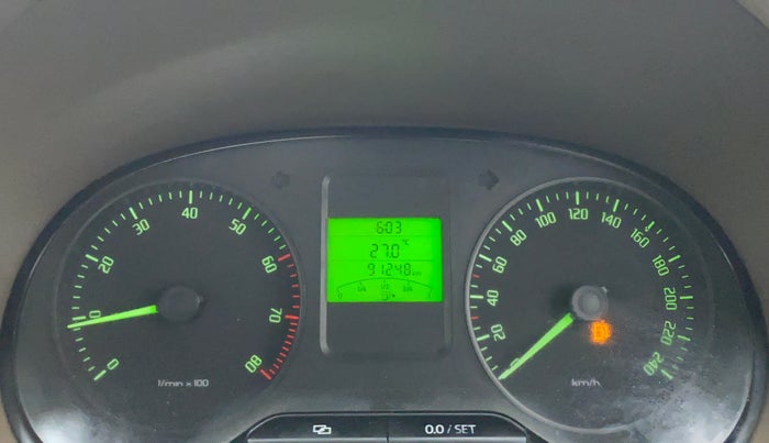 2012 Skoda Rapid AMBITION 1.6 MPFI MT, Petrol, Manual, 91,301 km, Odometer Image