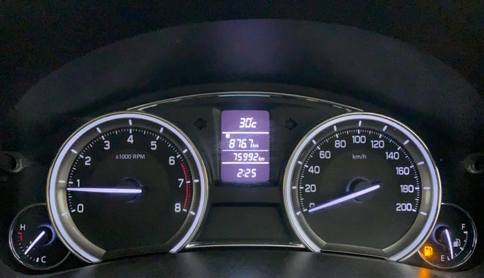 2015 Maruti Ciaz ZXI, Petrol, Manual, 75,992 km, Odometer Image