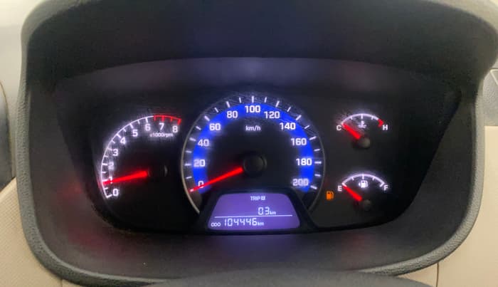 2014 Hyundai Xcent S 1.2, Petrol, Manual, 1,04,408 km, Odometer Image
