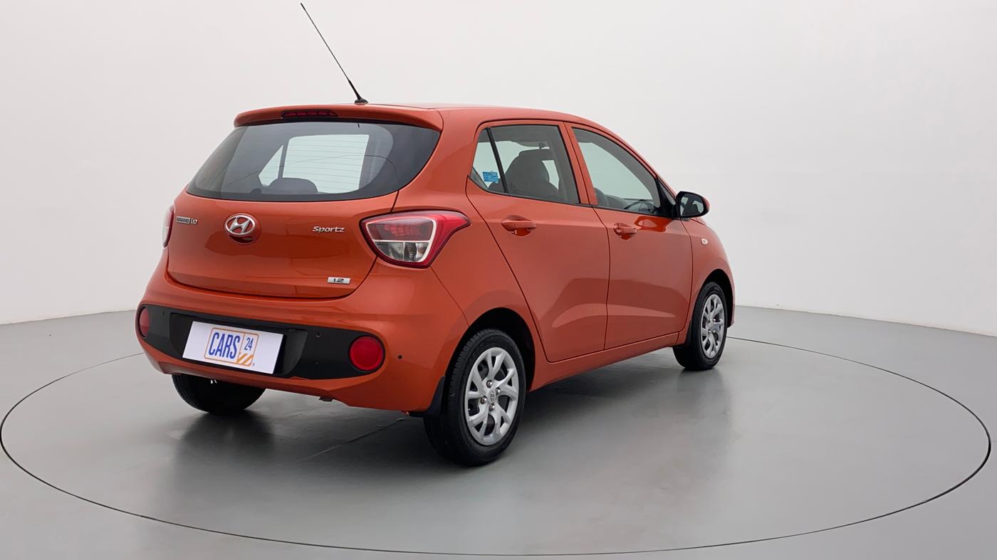 2017 Hyundai Grand i10 SPORTZ 1.2 KAPPA VTVT, Petrol, Manual, 24,483 km, Right Back Diagonal