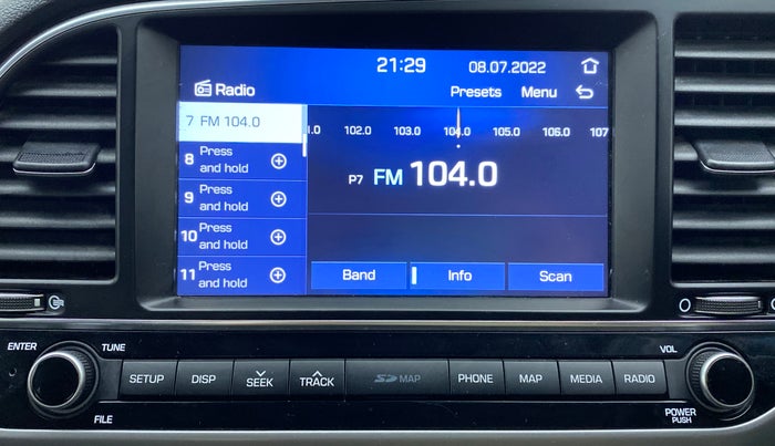 2019 Hyundai New Elantra SX PETROL AT, Petrol, Automatic, 32,052 km, Infotainment System