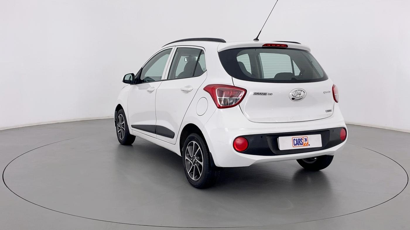 2017 Hyundai Grand i10 SPORTZ (O) 1.2 AT VTVT, Petrol, Automatic, 45,471 km, Left Back Diagonal