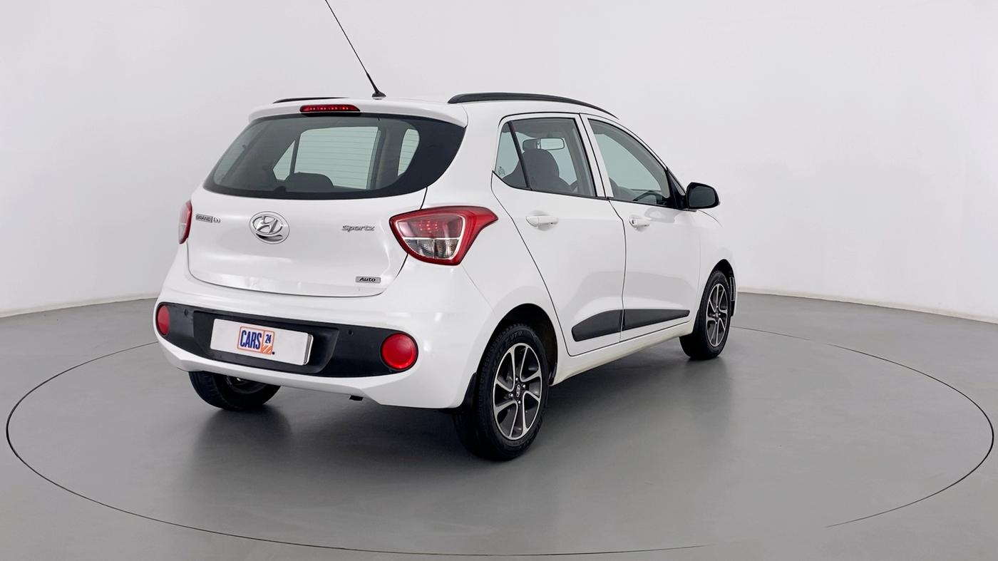 2017 Hyundai Grand i10 SPORTZ (O) 1.2 AT VTVT, Petrol, Automatic, 45,471 km, Right Back Diagonal