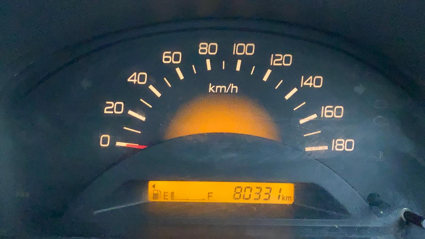 2010 Maruti Wagon R 1.0 LXI, Petrol, Manual, 80,371 km, Odometer Image