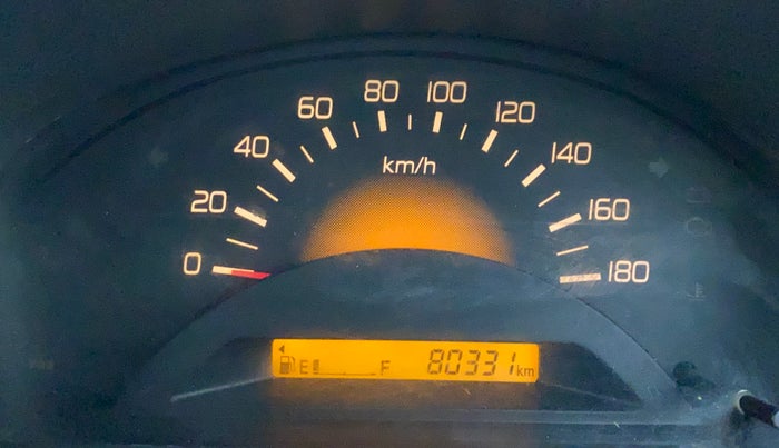 2010 Maruti Wagon R 1.0 LXI, Petrol, Manual, 80,371 km, Odometer Image