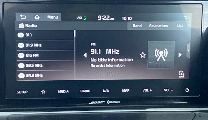 2020 KIA SELTOS GTX+ 1.4 MT, Petrol, Manual, 91,526 km, Infotainment System