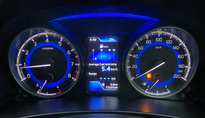2016 Maruti Baleno ZETA 1.2 K12, Petrol, Manual, 72,318 km, Odometer Image