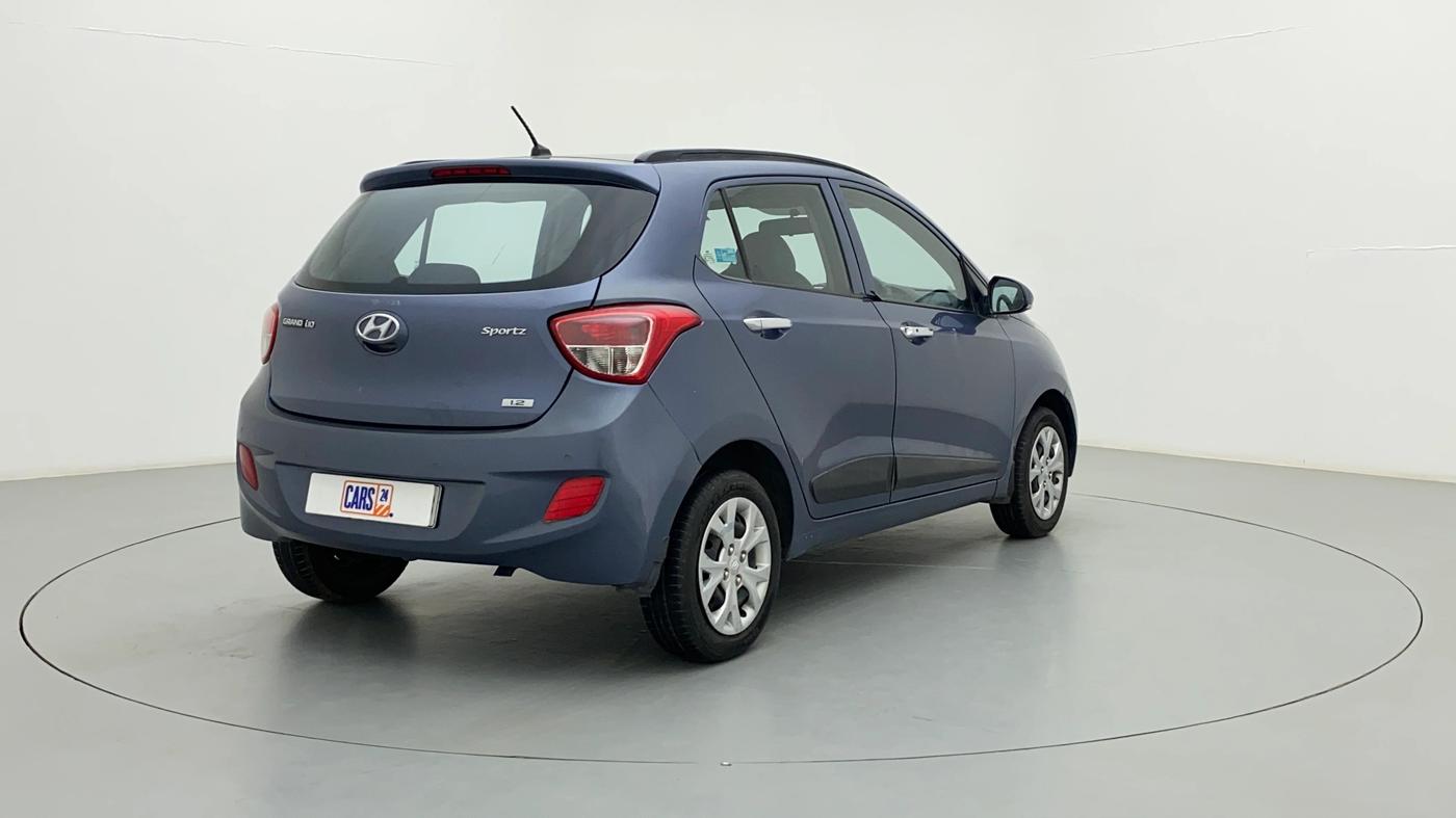 2014 Hyundai Grand i10 SPORTZ 1.2 KAPPA VTVT, Petrol, Manual, 45,170 km, Right Back Diagonal