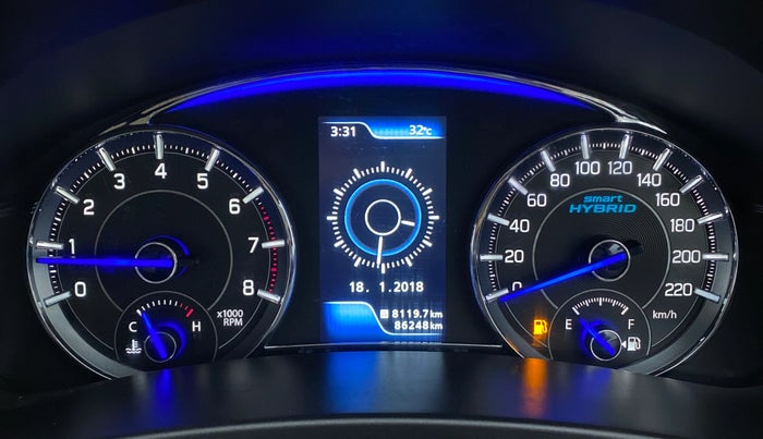 2020 Maruti Ciaz ALPHA 1.5 MT VTVT SHVS, Petrol, Manual, 86,290 km, Odometer Image