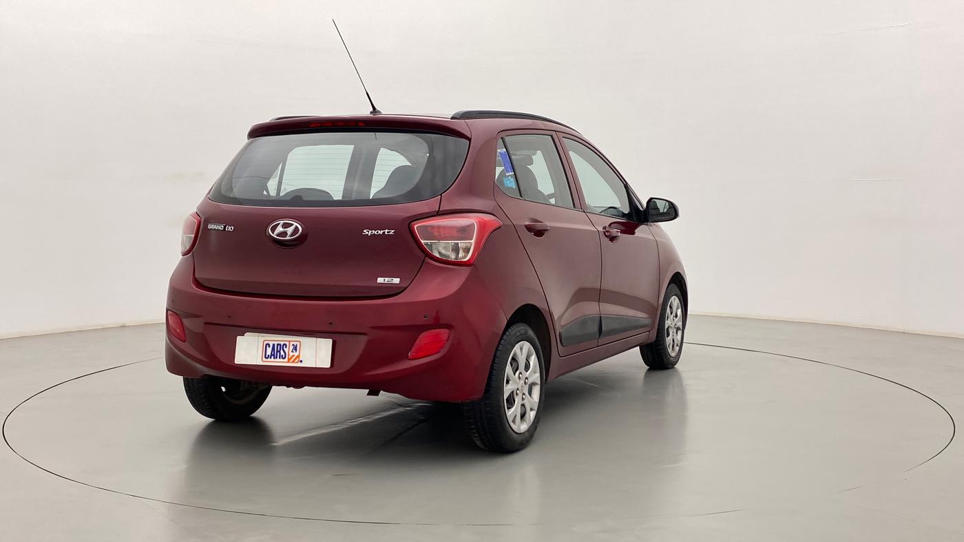 2015 Hyundai Grand i10 SPORTZ 1.2 KAPPA VTVT, Petrol, Manual, 48,483 km, Right Back Diagonal