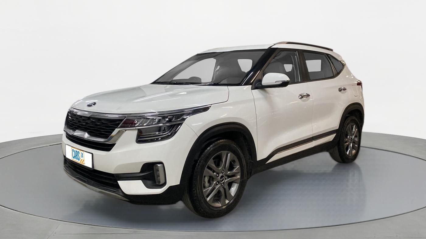 2019 KIA SELTOS HTX AT PETROL, Petrol, Automatic, 33,637 km, Left Front Diagonal