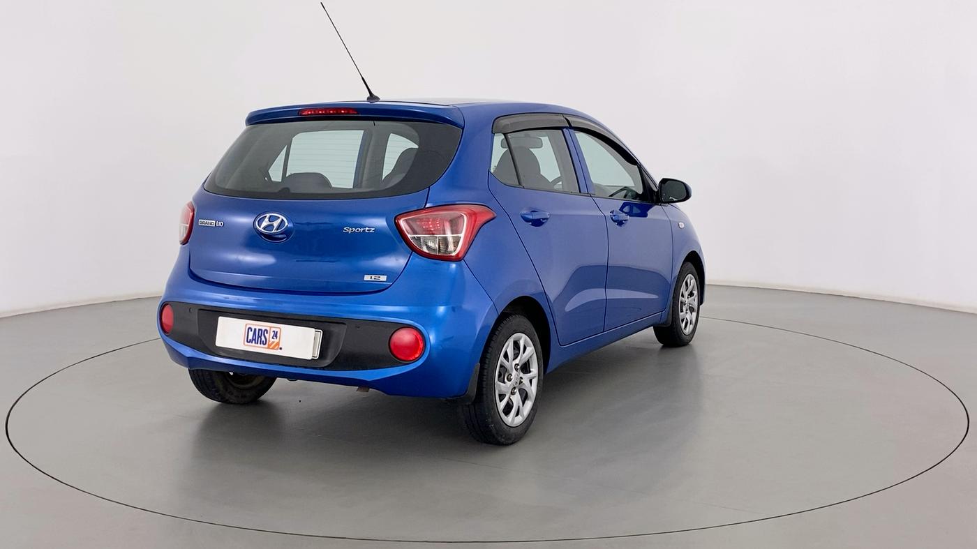 2017 Hyundai Grand i10 SPORTZ 1.2 KAPPA VTVT, Petrol, Manual, 40,558 km, Right Back Diagonal